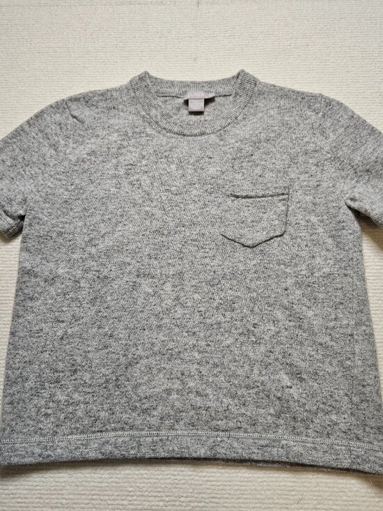 J. Crew Sweaters - J. Crew heathered gray short sleeve "sweater tee" - size Small